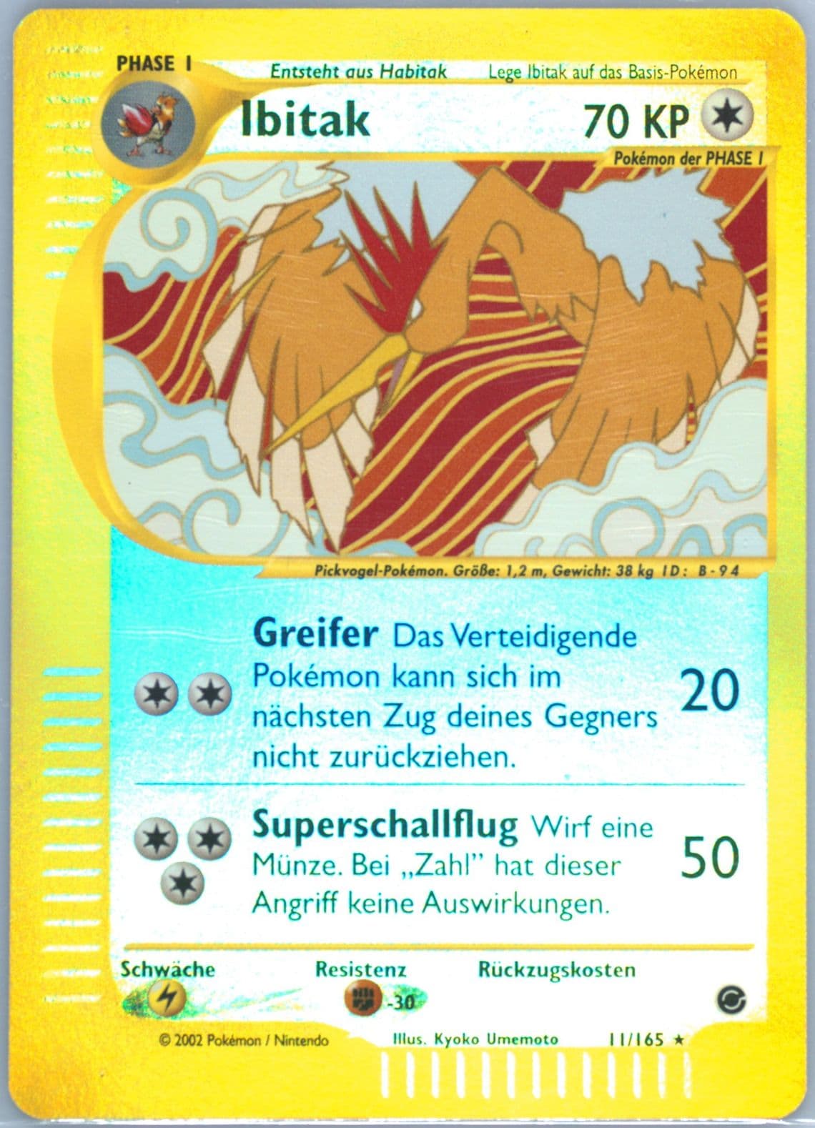 Ibitak-Reverse Foil German (11) 2002 Pokemon Expedition