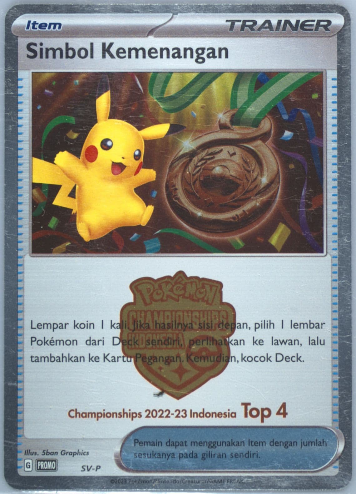 Victory Symbol Pokemon Championships Indonesia 2022-2023-Top 4 (SV-P) 2023 Pokemon Indonesian SV Promo
