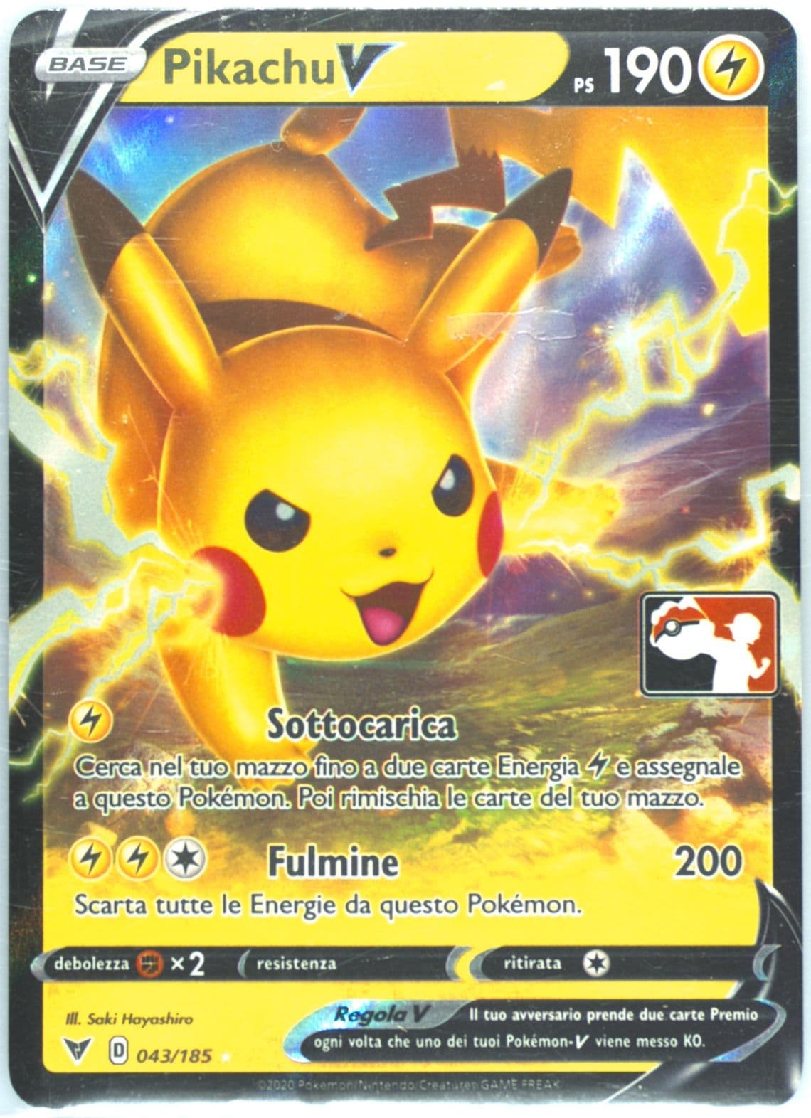 Pikachu V Italian (043) 2022 Pokemon Play! Pokemon Prize Pack: Series 1