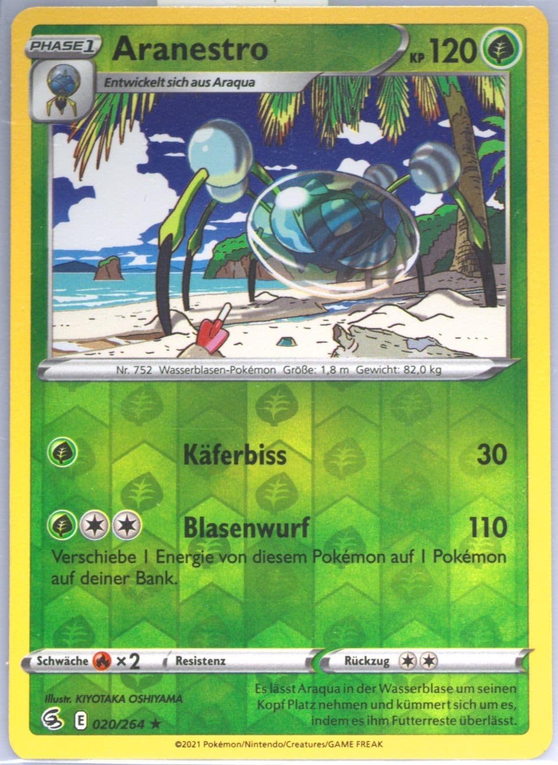 Aranestro-Reverse Foil German (020) 2021 Pokemon Sword & Shield Fusion Strike