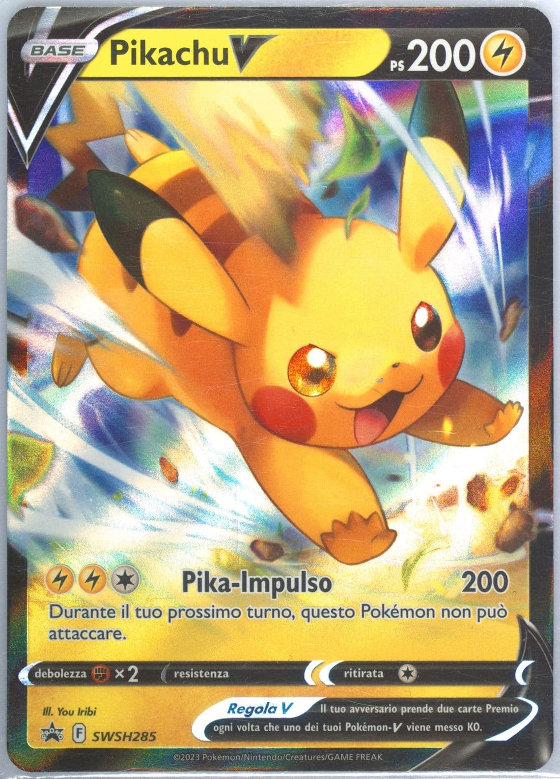 Pikachu V Crown Zenith Collections-Pikachu Vmax-Italian (285) 2023 Pokemon Swsh Black Star Promo