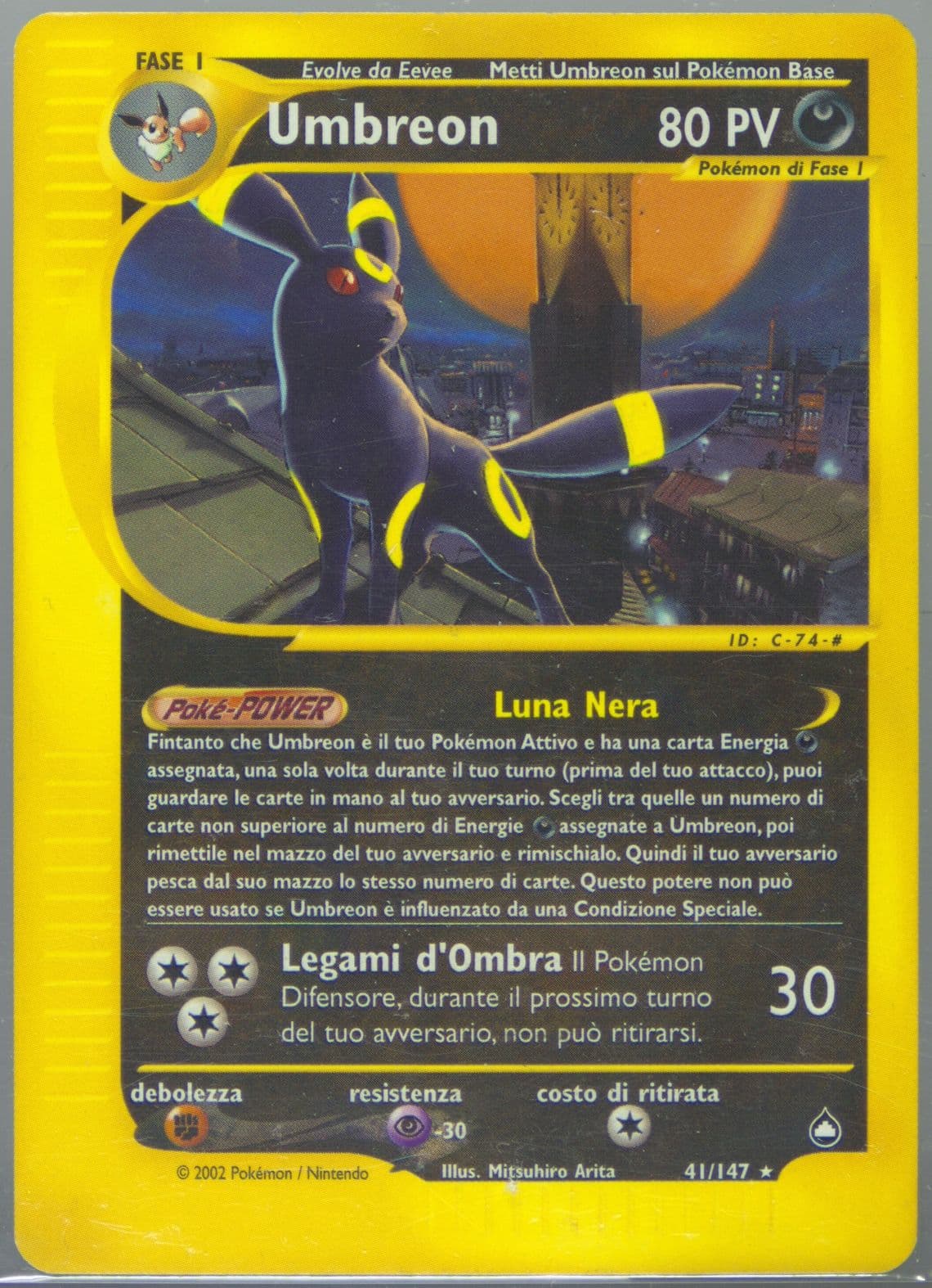 Umbreon Italian (41) 2003 Pokemon Aquapolis