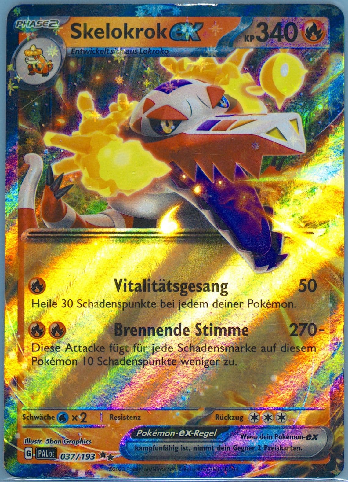 Skeledirge EX (037) 2023 Pokemon German Pal de-Paldea Evolved