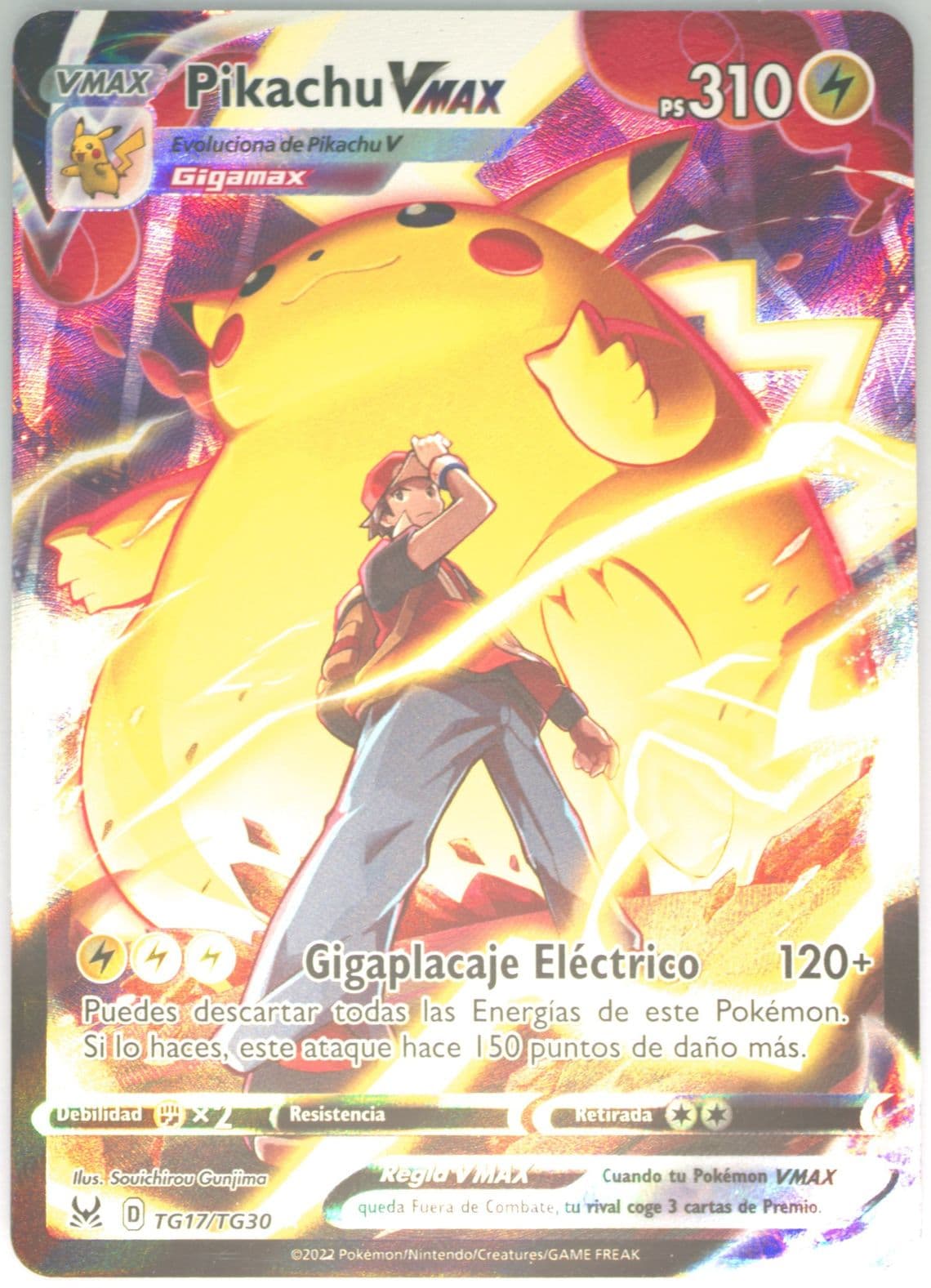 Full Art/Pikachu Vmax Spanish (TG17) 2022 Pokemon Sword & Shield Lost Origin
