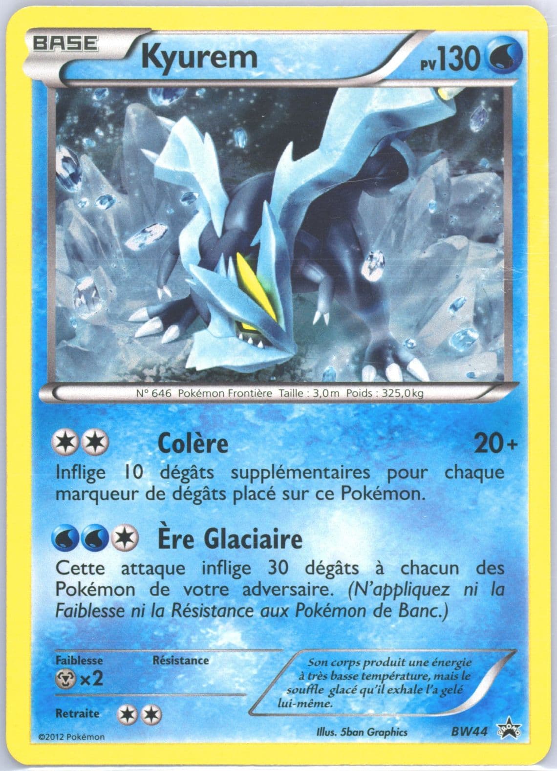 Kyurem-Holo Kyurem Box-French (BW44) 2012 Pokemon Black & White Promo