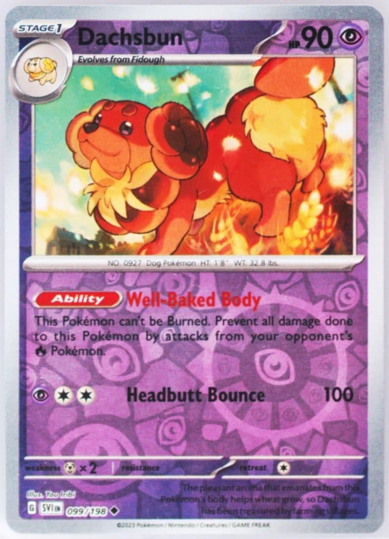 Dachsbun Reverse Holo (099) 2023 Pokemon Svi EN-Scarlet & Violet