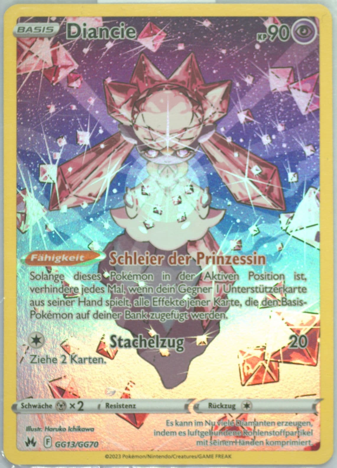 Full Art/Diancie German (GG13) 2023 Pokemon Sword and Shield Crown Zenith