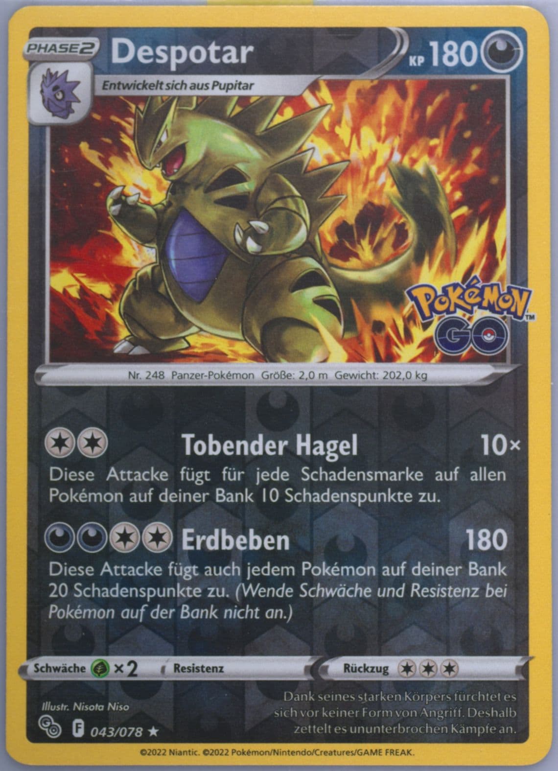 Despotar-Reverse Foil German (043) 2022 Pokemon Go
