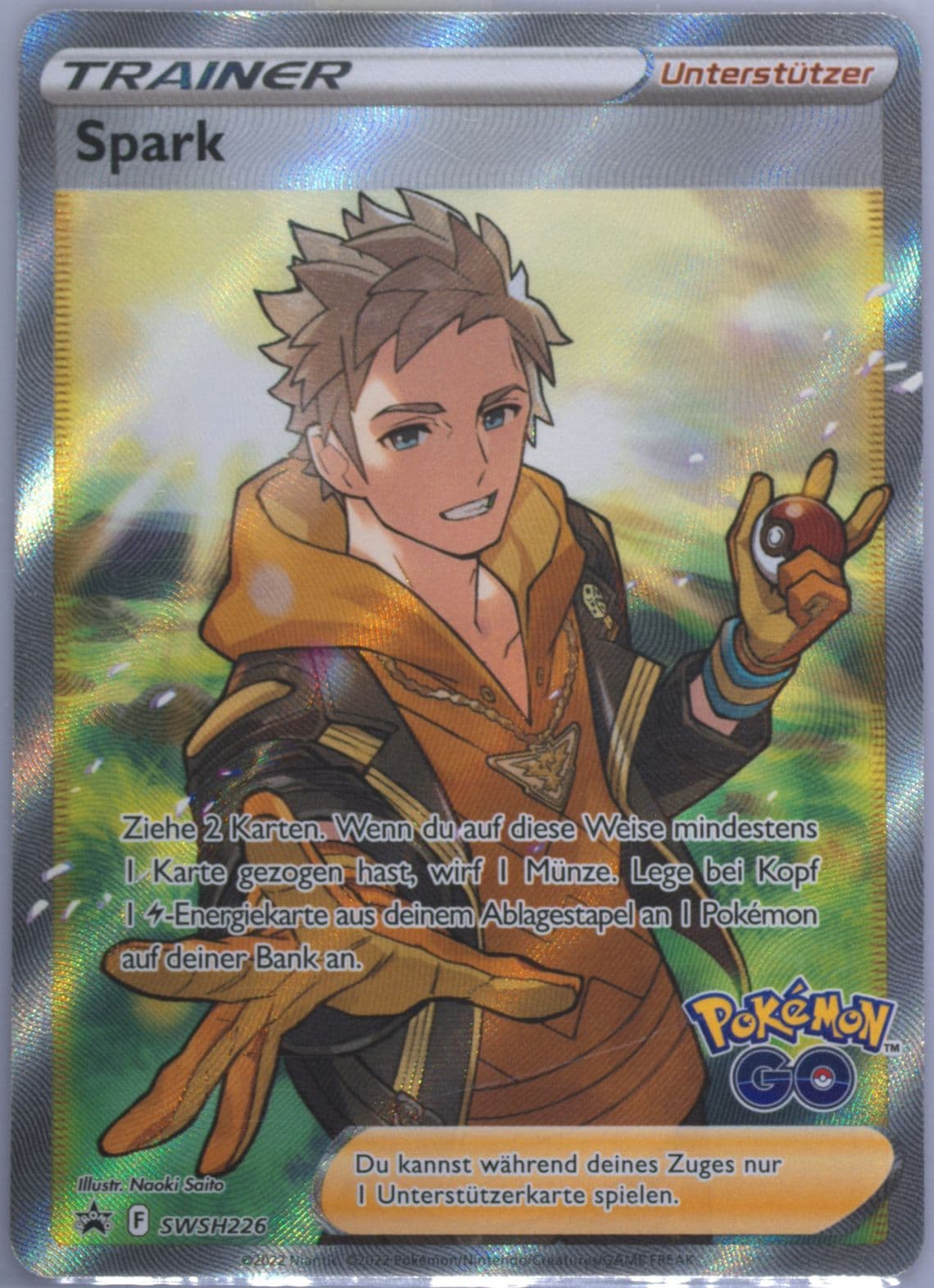 Full Art/Spark Pokemon Go Special Collection-Team Instinct-German (226) 2022 Pokemon Swsh Black Star Promo