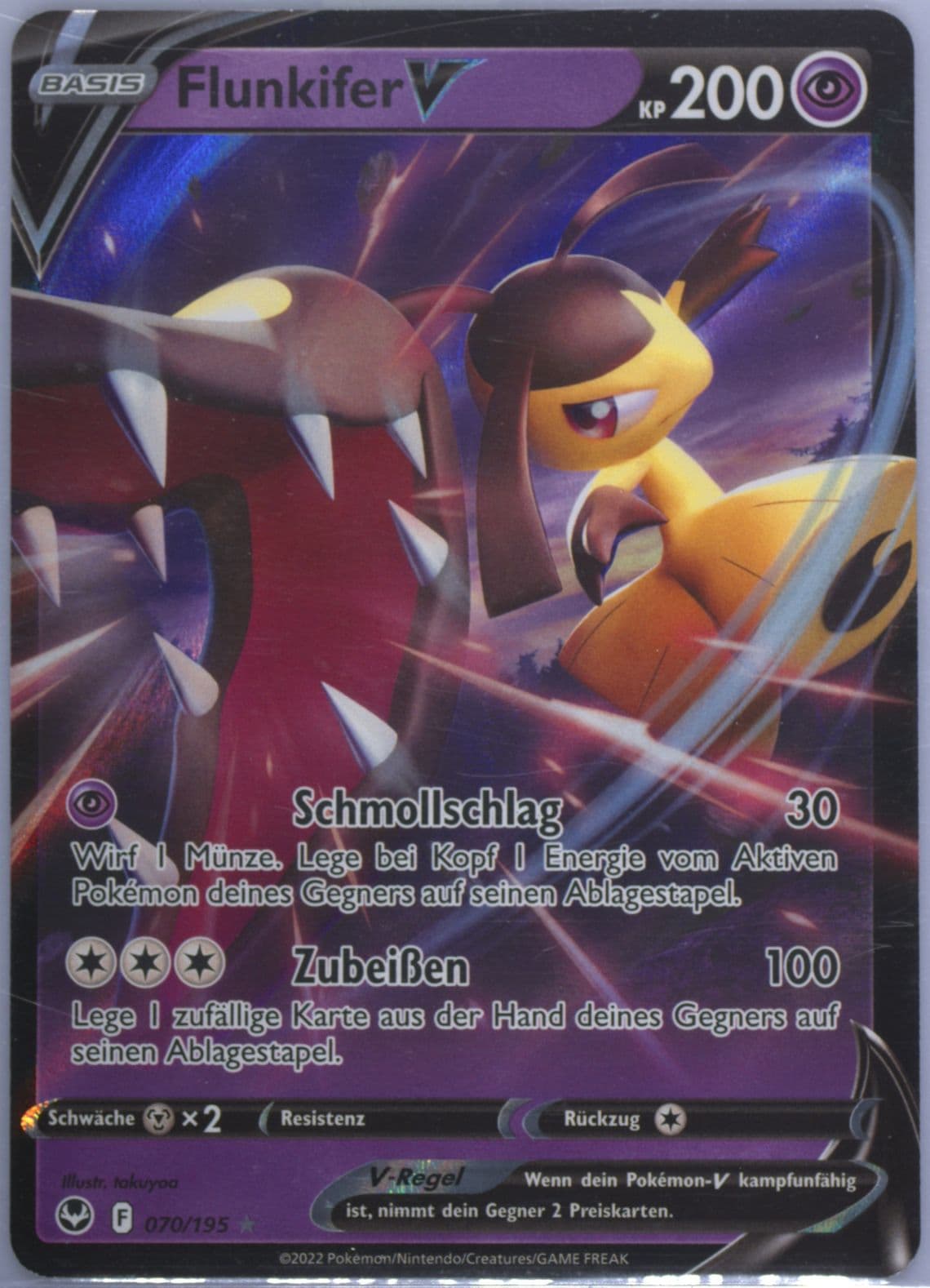 Flunkifer V German (070) 2022 Pokemon Sword & Shield Silver Tempest