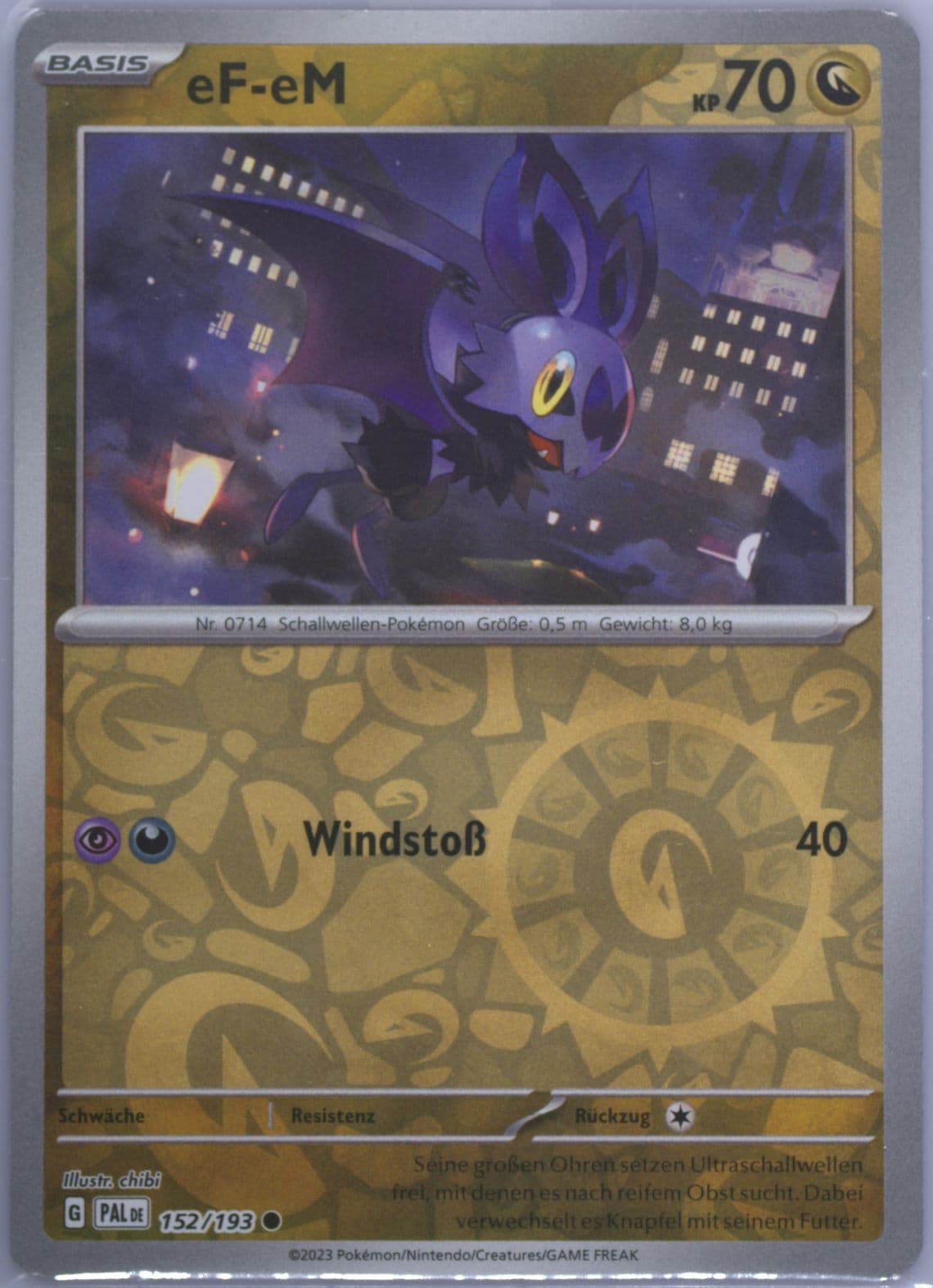 Noibat Reverse Holo (152) 2023 Pokemon German Pal de-Paldea Evolved