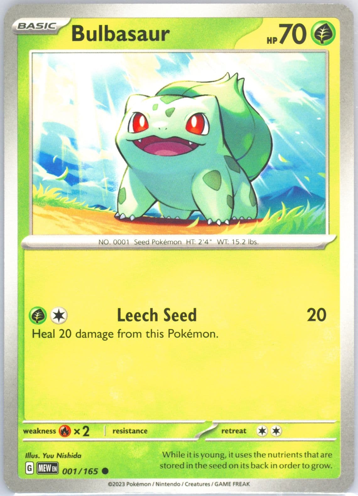 Bulbasaur (001) 2023 Pokemon Mew EN-151