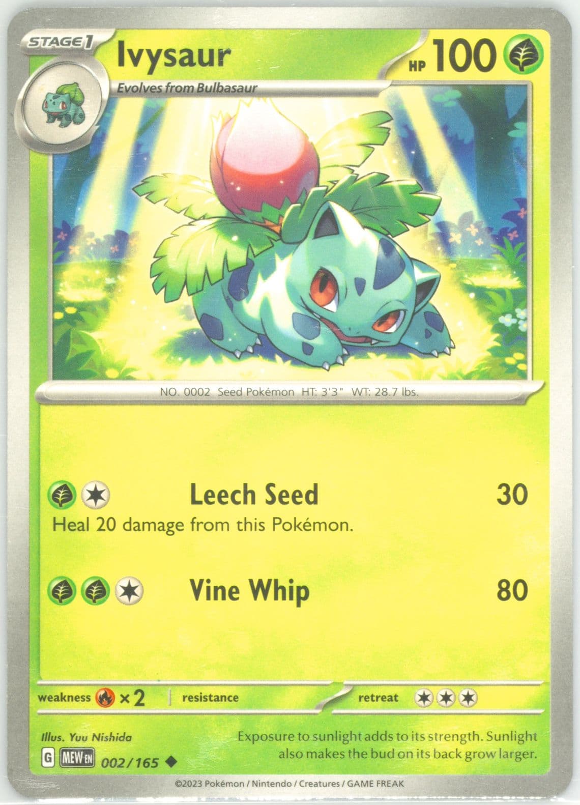 Ivysaur (002) 2023 Pokemon Mew EN-151