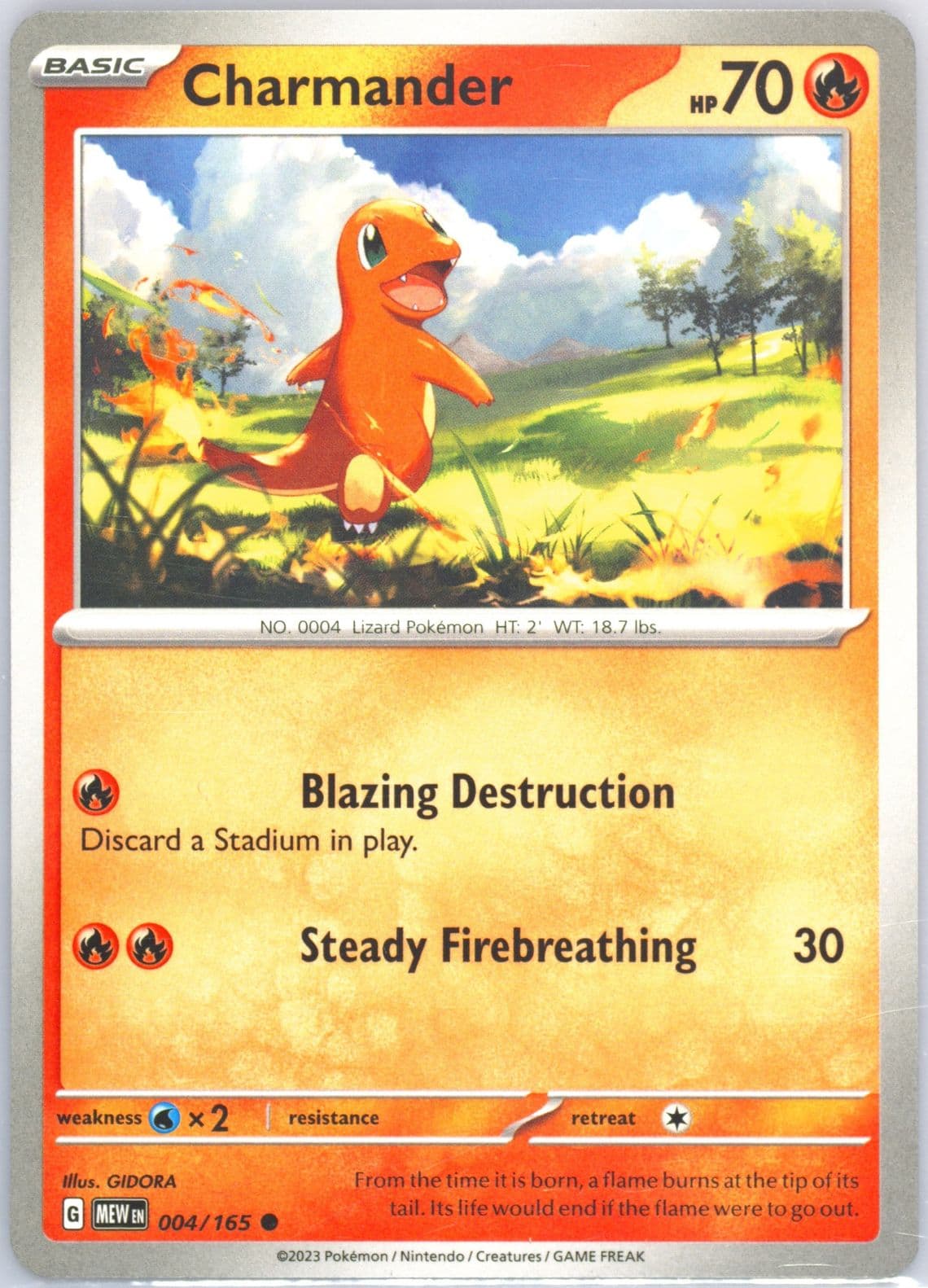 Charmander (004) 2023 Pokemon Mew EN-151