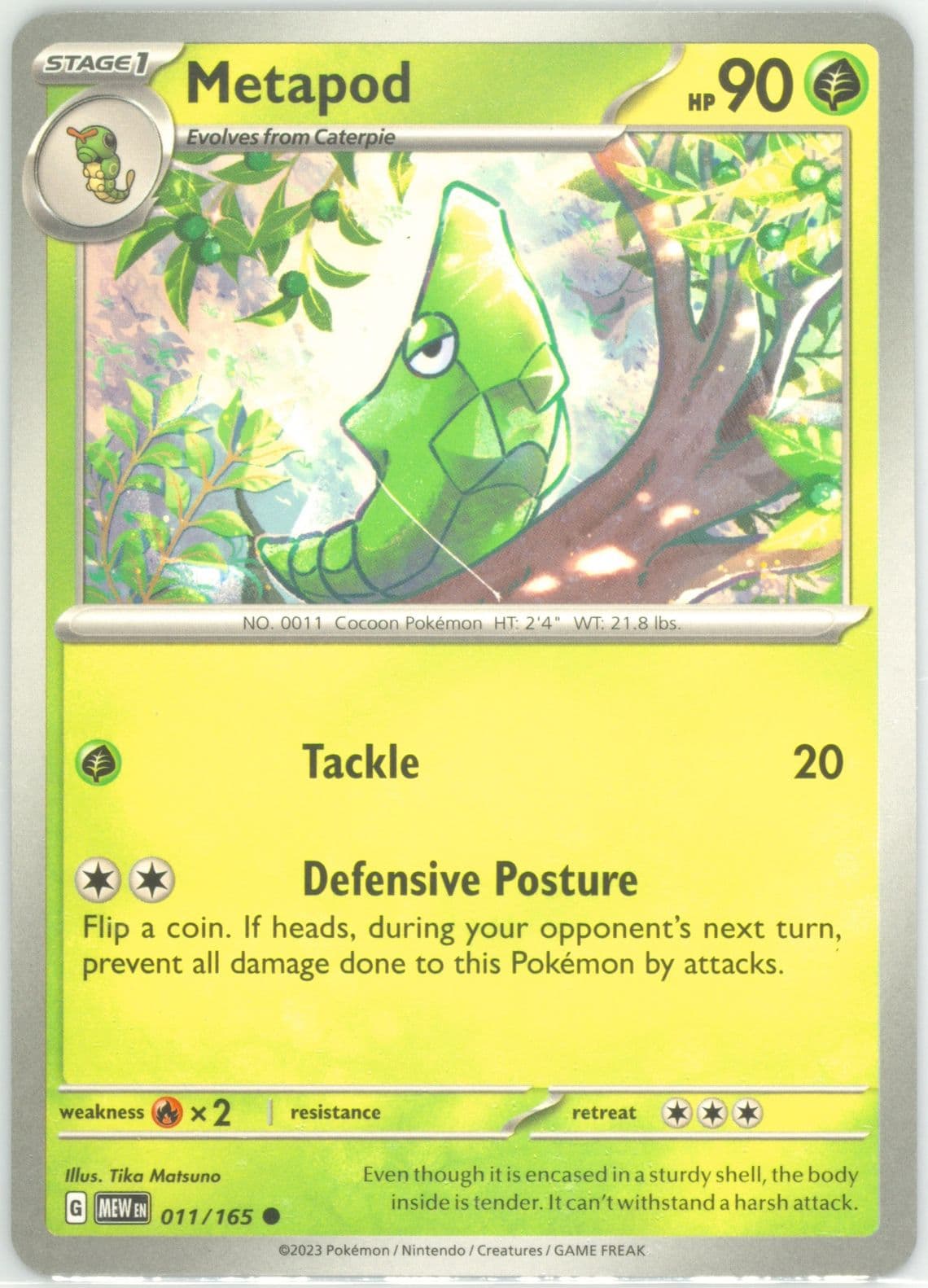 Metapod (011) 2023 Pokemon Mew EN-151