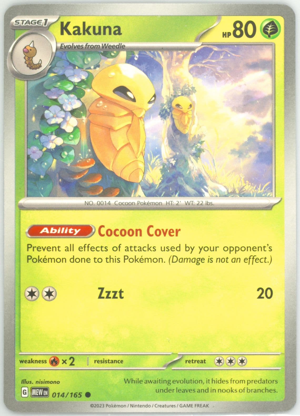 Kakuna (014) 2023 Pokemon Mew EN-151