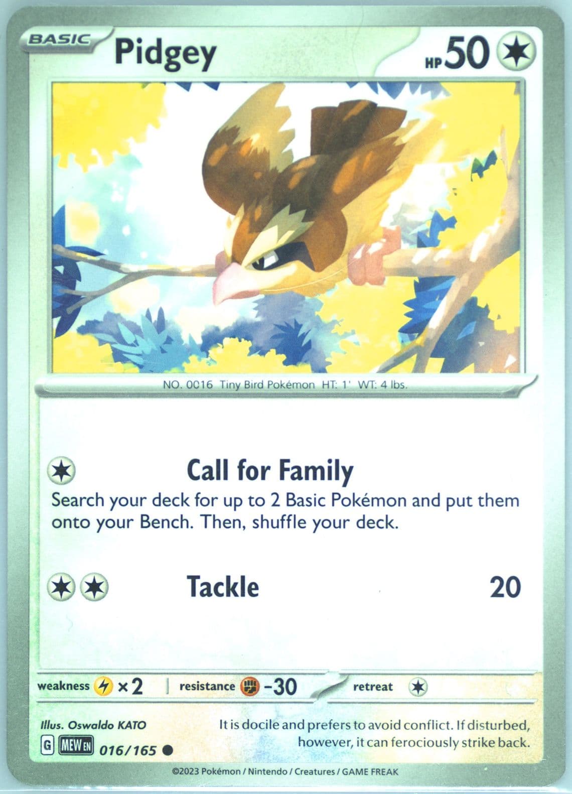 Pidgey (016) 2023 Pokemon Mew EN-151