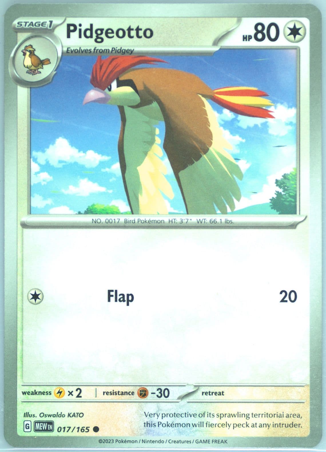 Pidgeotto (017) 2023 Pokemon Mew EN-151