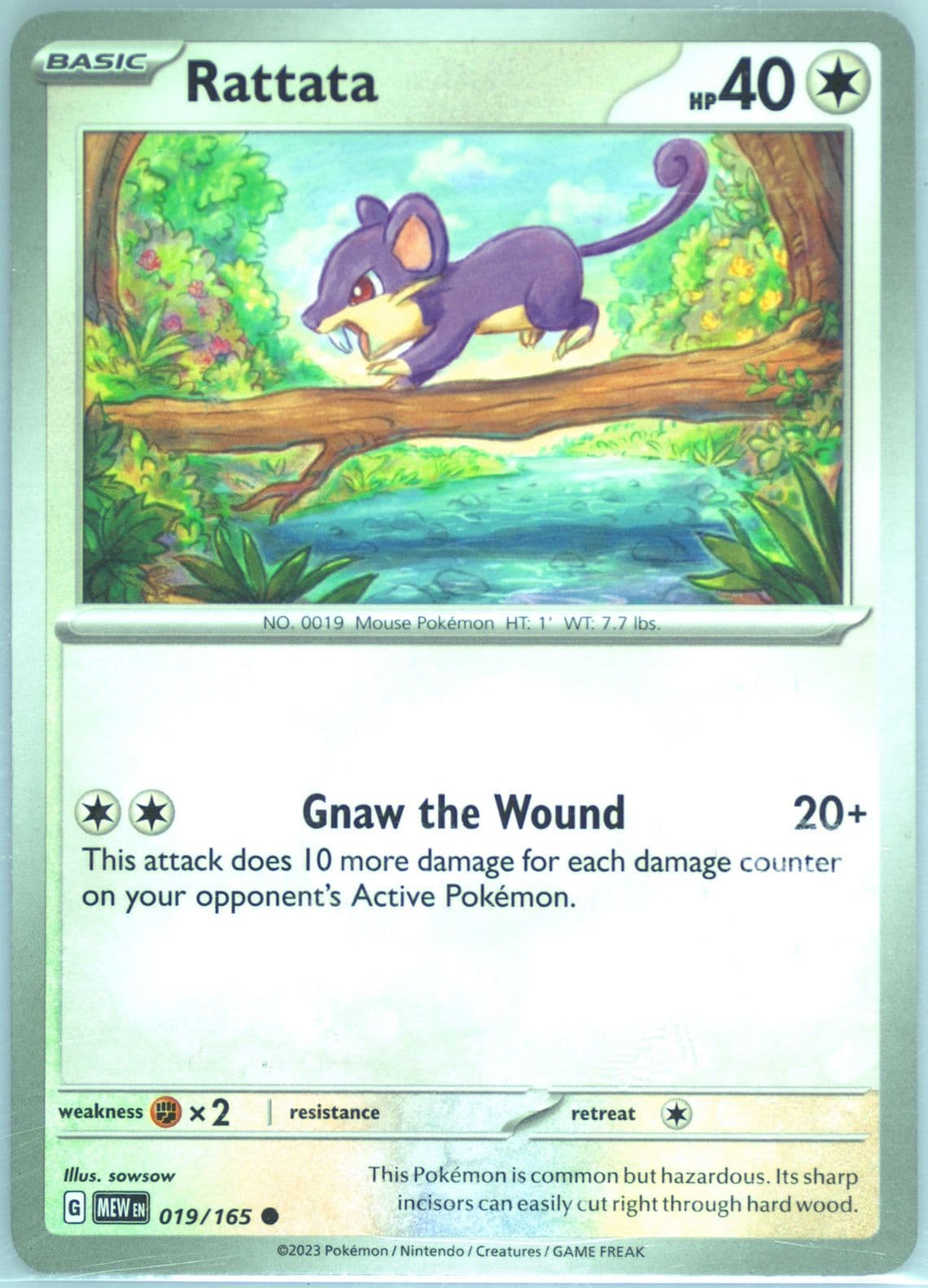 Rattata (019) 2023 Pokemon Mew EN-151