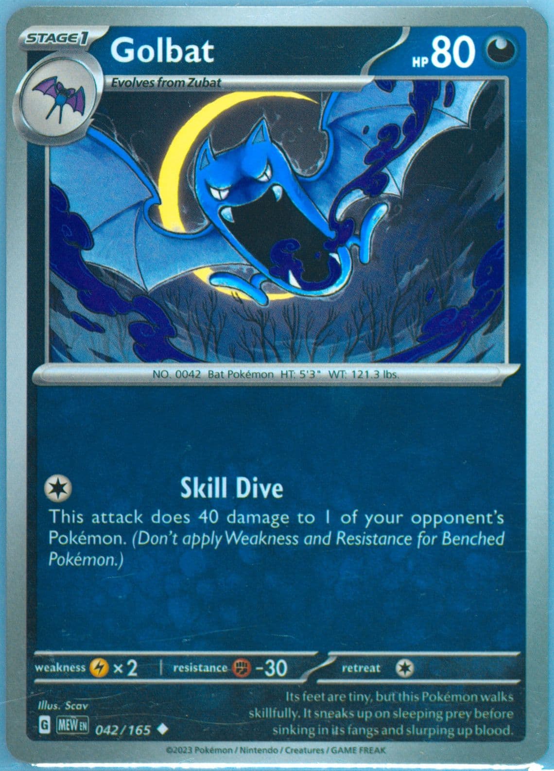 Golbat (042) 2023 Pokemon Mew EN-151