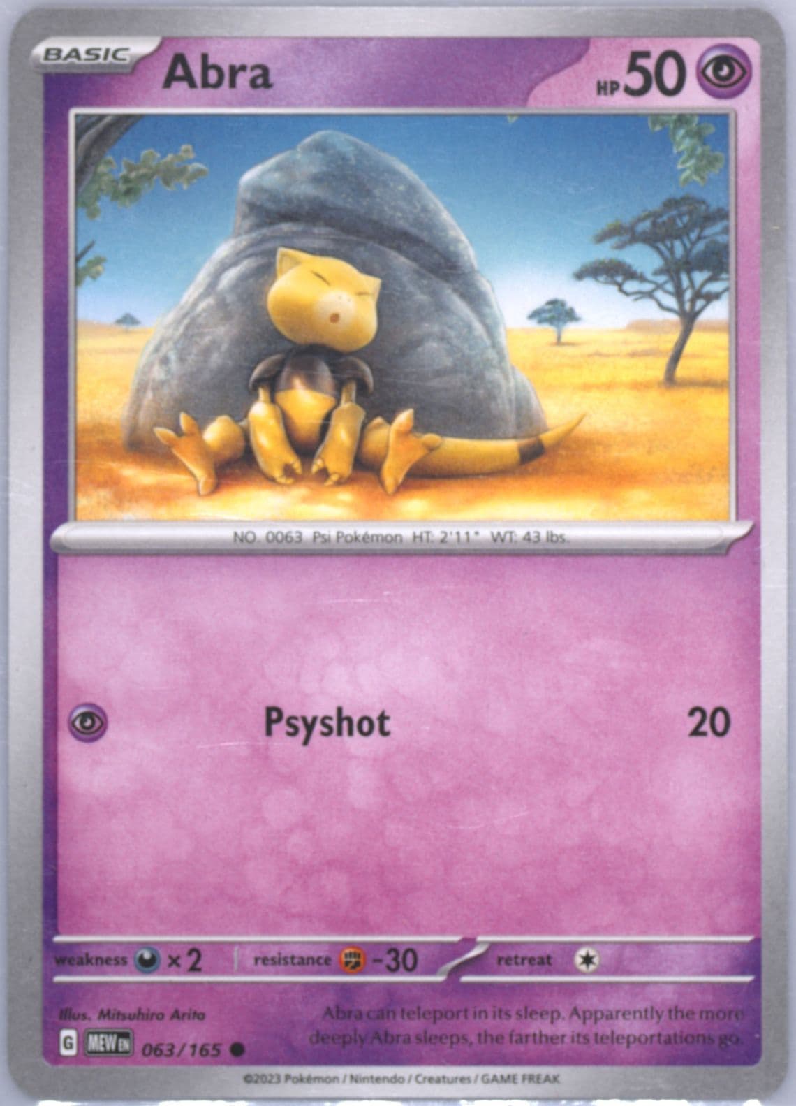 Abra (063) 2023 Pokemon Mew EN-151