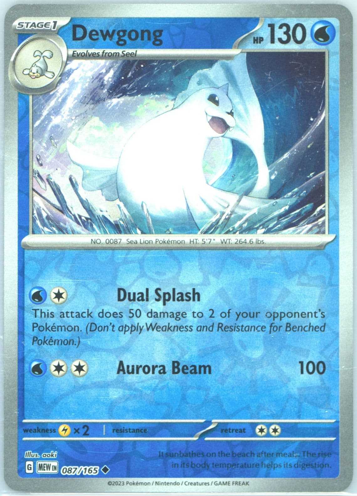 Dewgong (087) 2023 Pokemon Mew EN-151