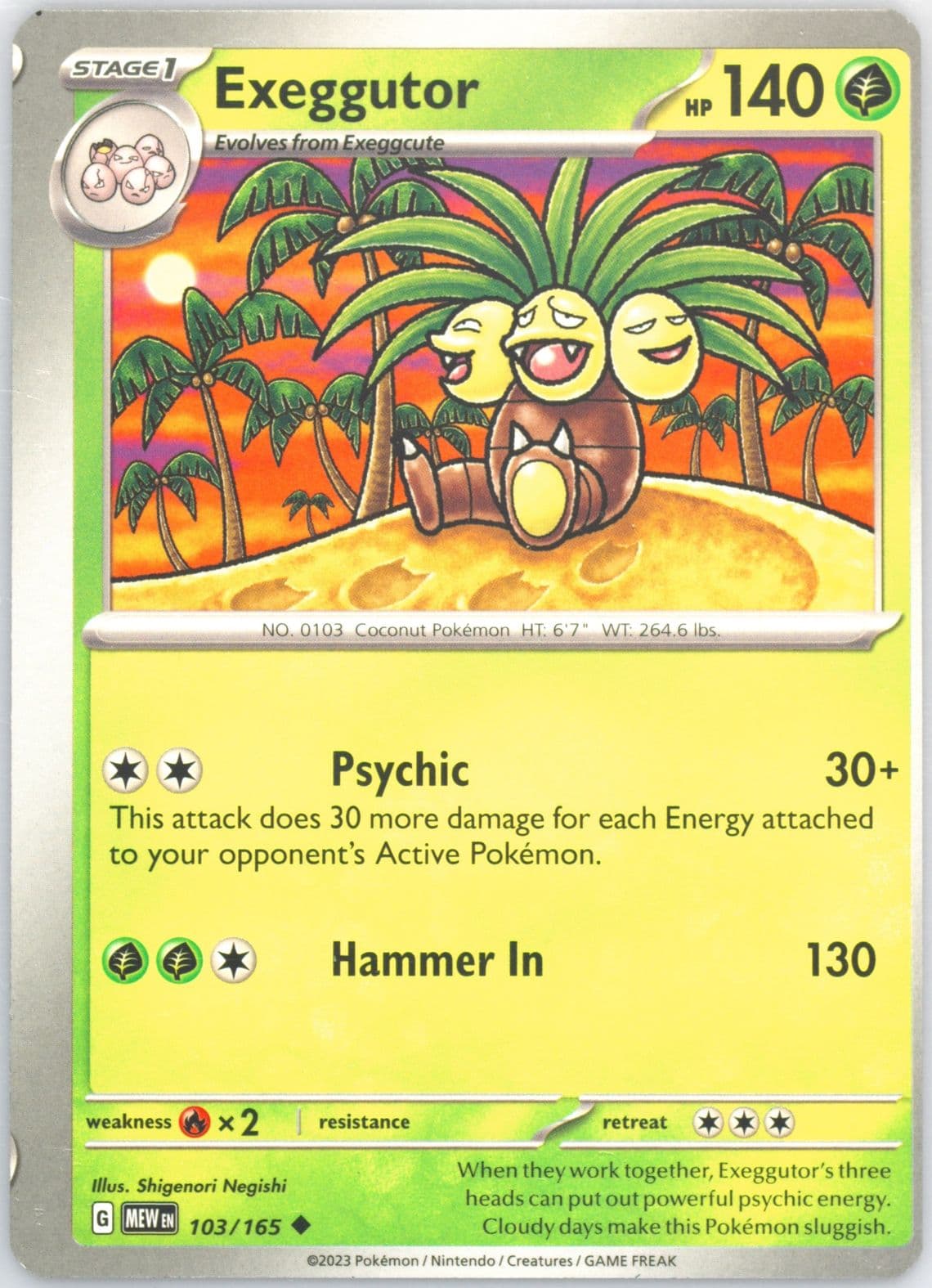 Exeggutor (103) 2023 Pokemon Mew EN-151