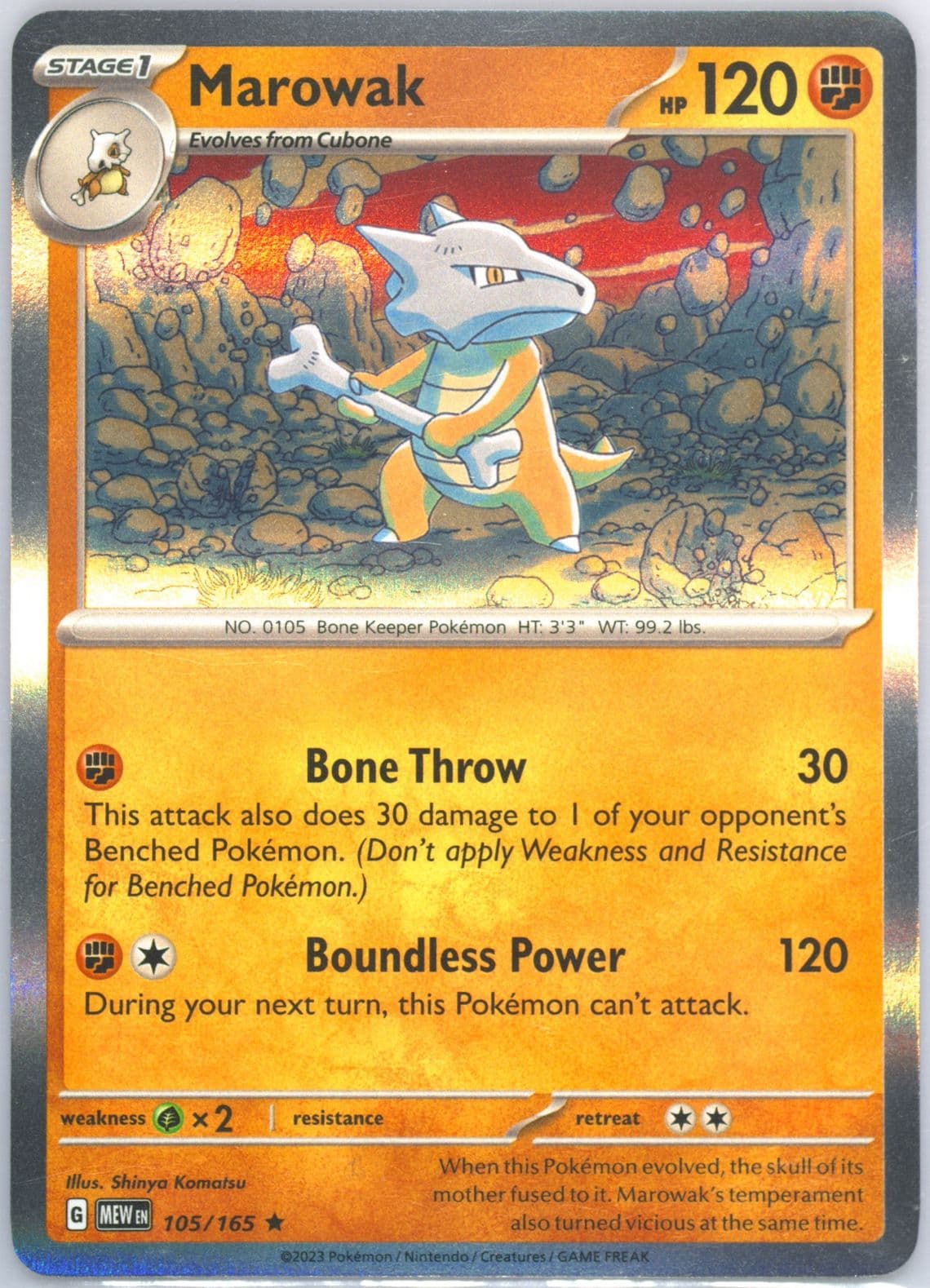 Marowak (105) 2023 Pokemon Mew EN-151