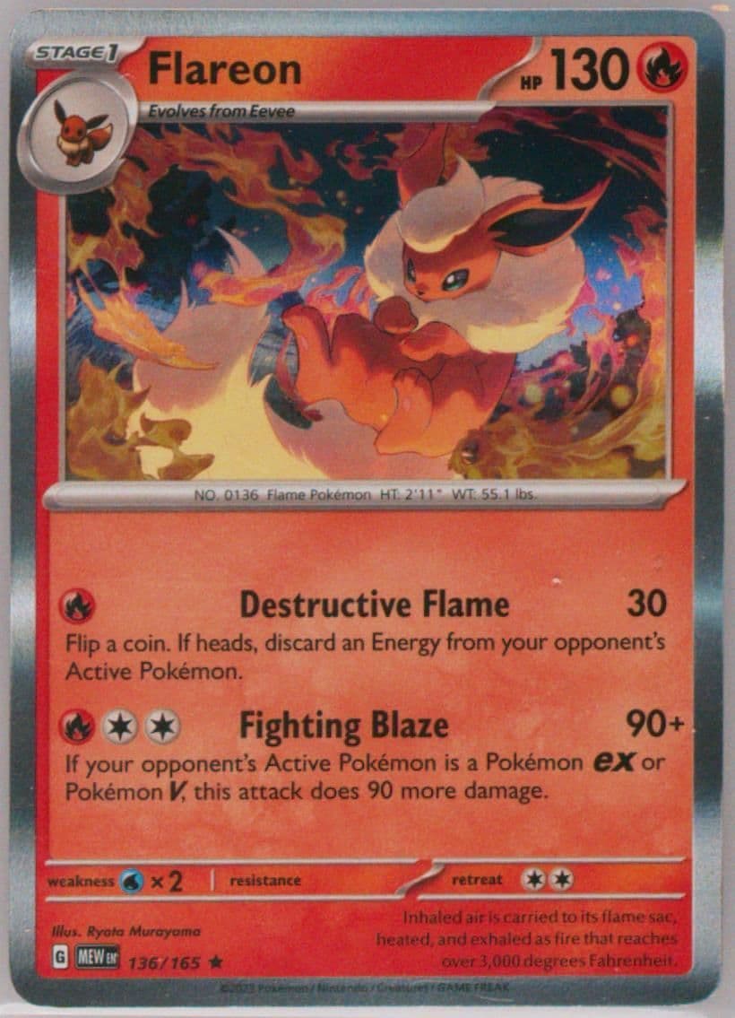Flareon (136) 2023 Pokemon Mew EN-151
