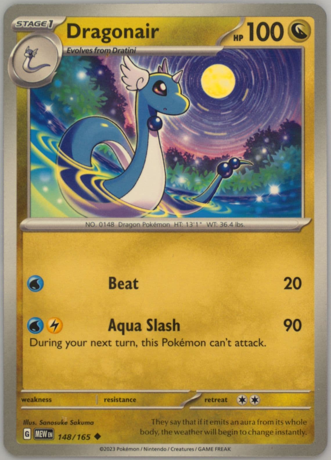 Dragonair (148) 2023 Pokemon Mew EN-151