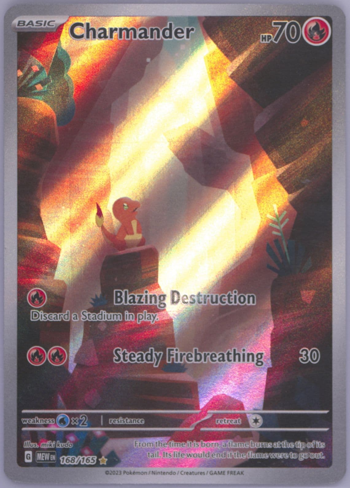 Charmander Illustration Rare (168) 2023 Pokemon Mew EN-151