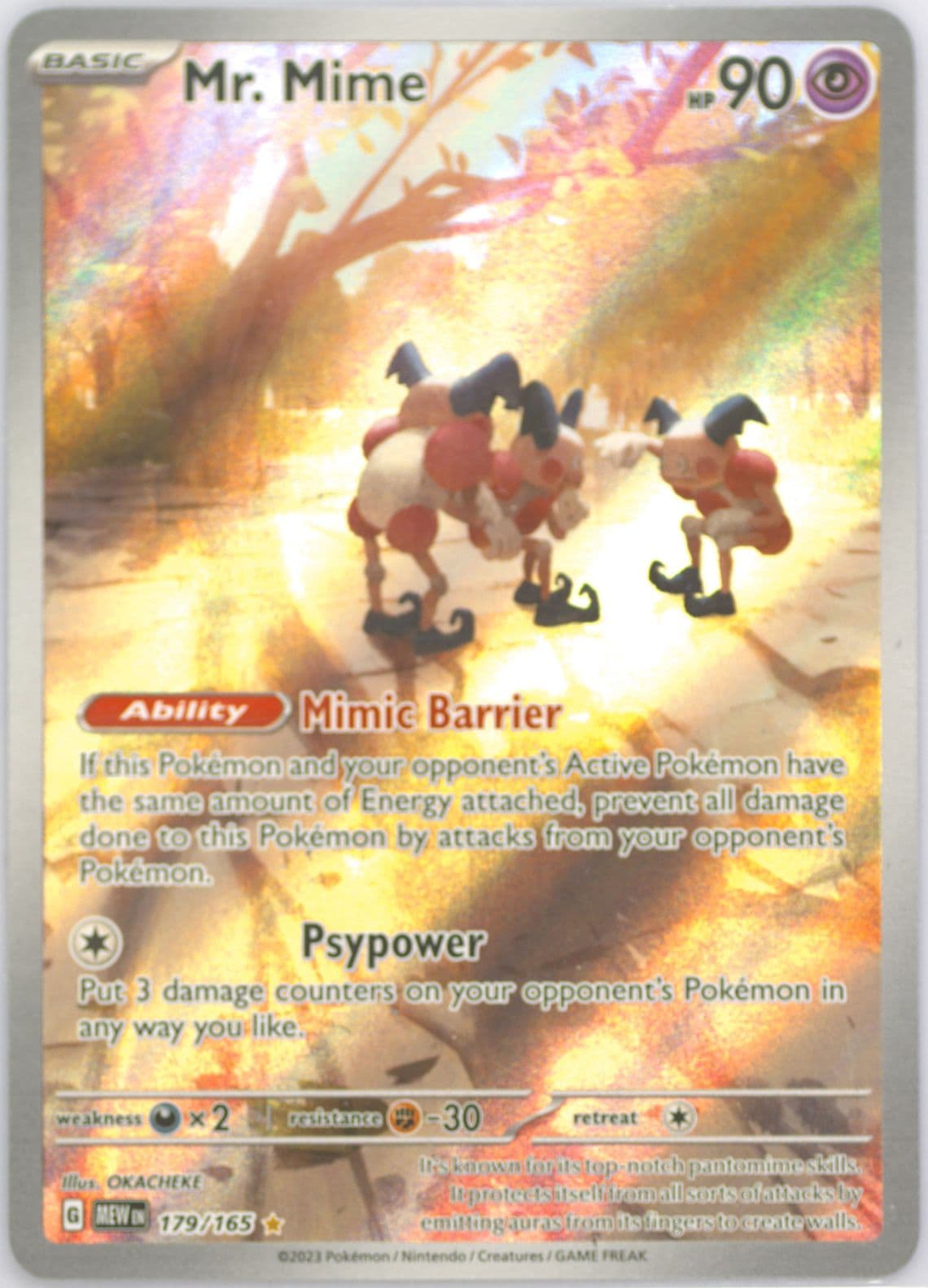 Mr. Mime Illustration Rare (179) 2023 Pokemon Mew EN-151