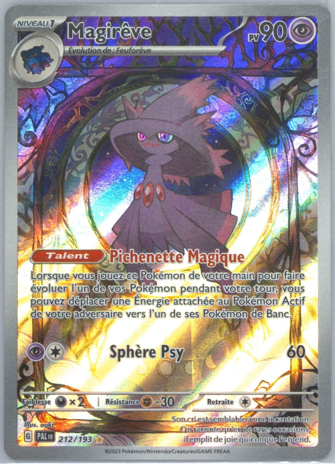 Mismagius Illustration Rare (212) 2023 Pokemon French Pal FR-Paldea Evolved