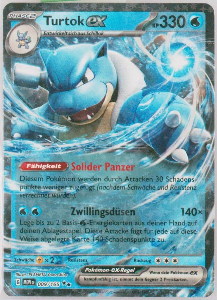 Blastoise EX (009) 2023 Pokemon German Mew de-151