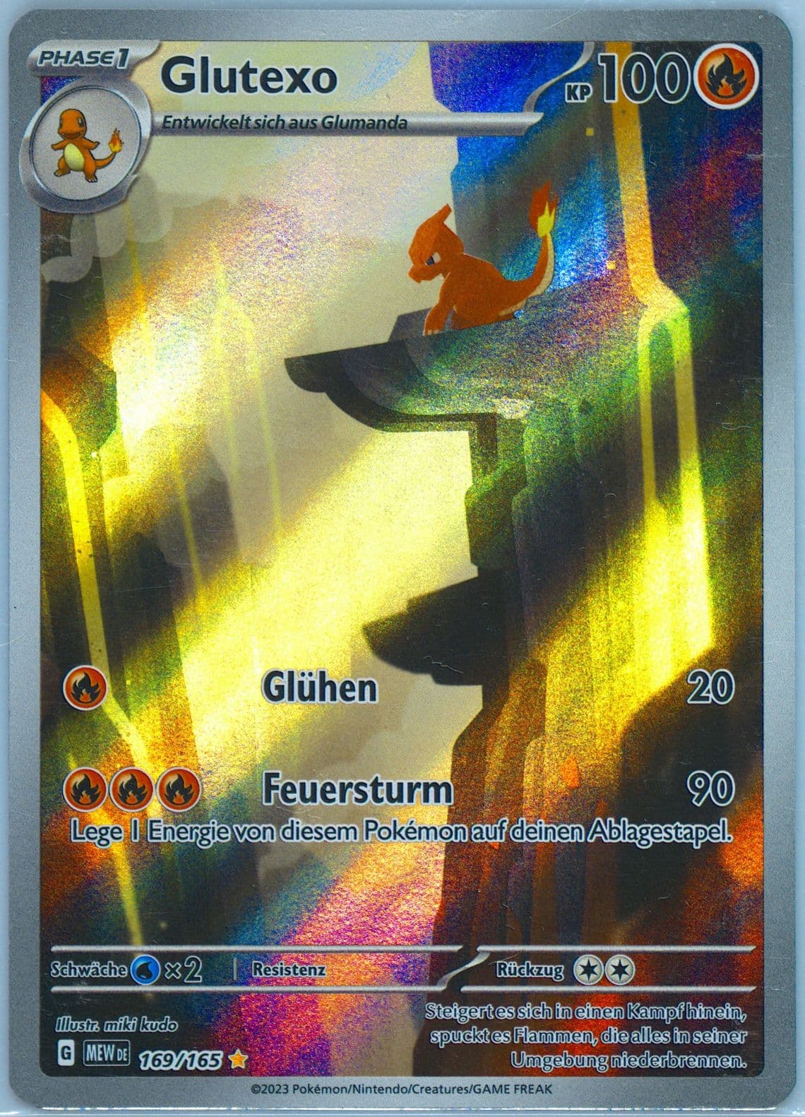 Charmeleon Illustration Rare (169) 2023 Pokemon German Mew de-151