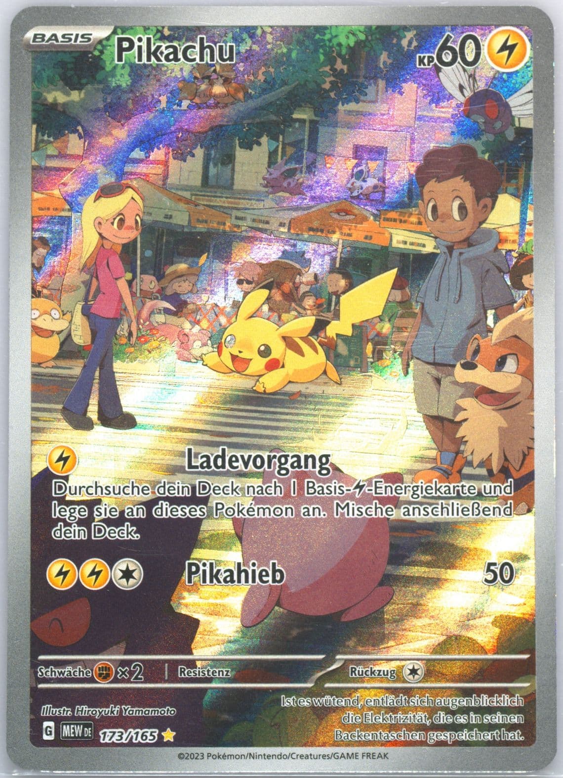 Pikachu Illustration Rare (173) 2023 Pokemon German Mew de-151