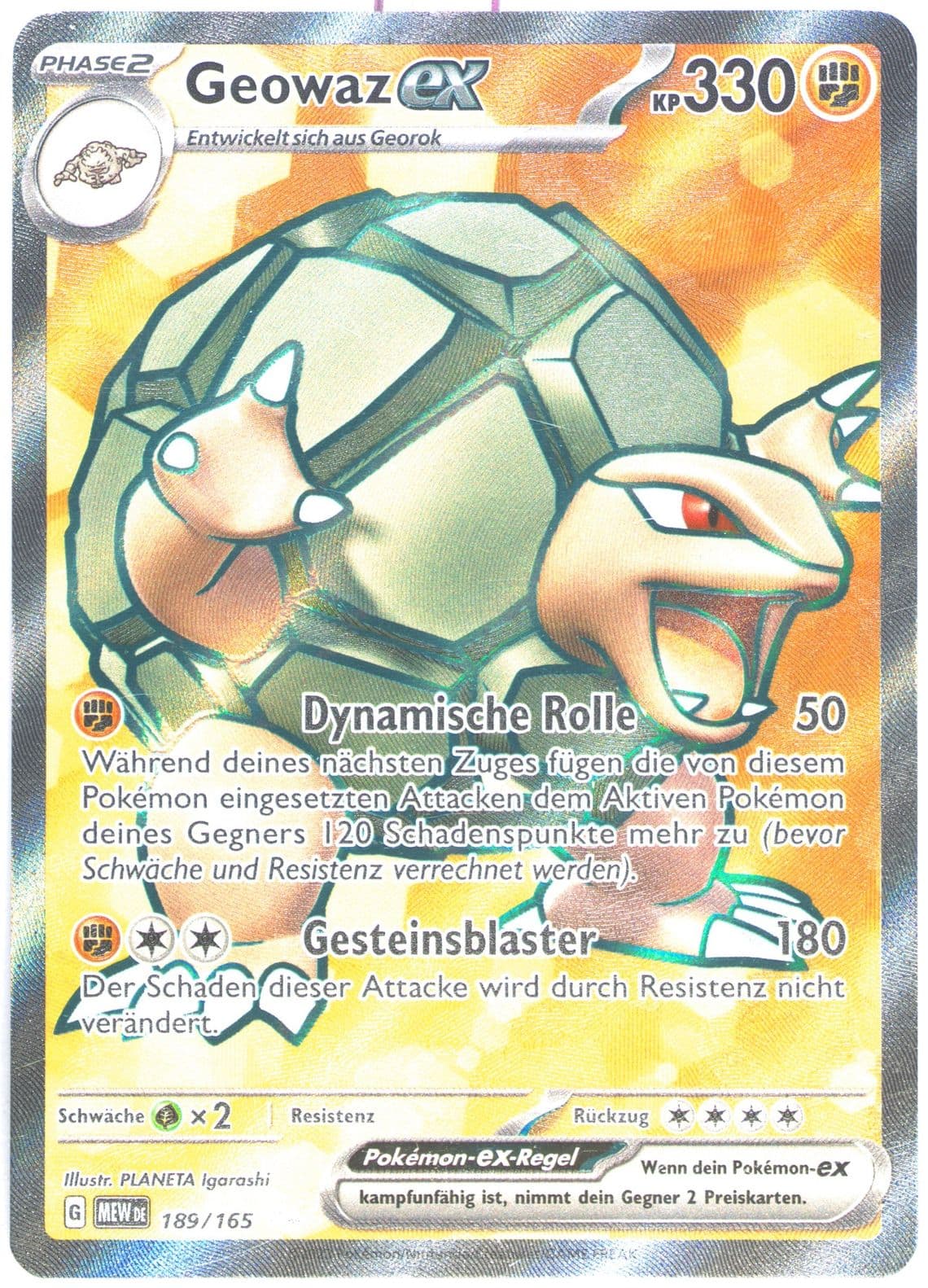 Golem EX Ultra Rare (189) 2023 Pokemon German Mew de-151