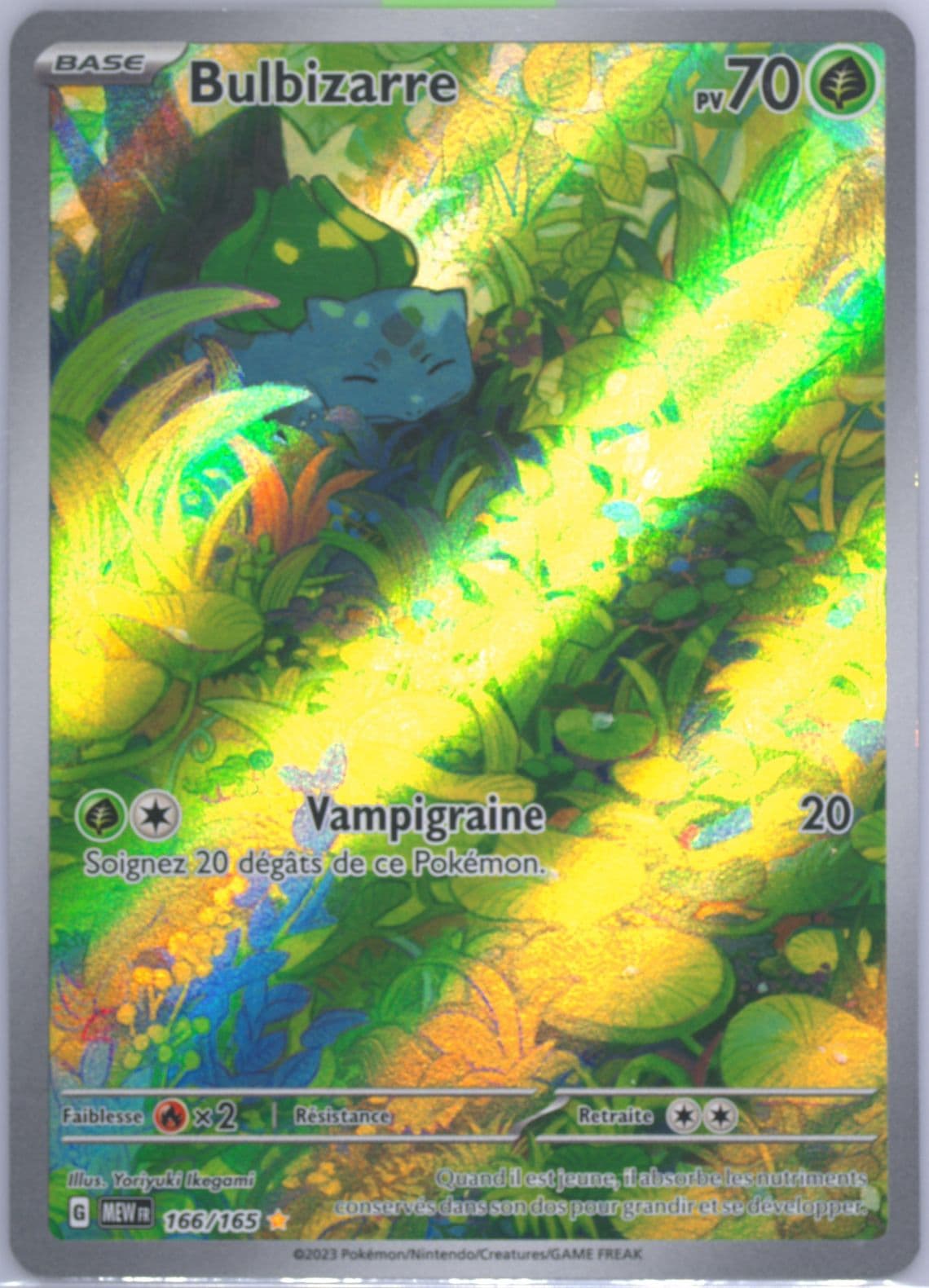 Bulbasaur Illustration Rare (166) 2023 Pokemon French Mew FR-151