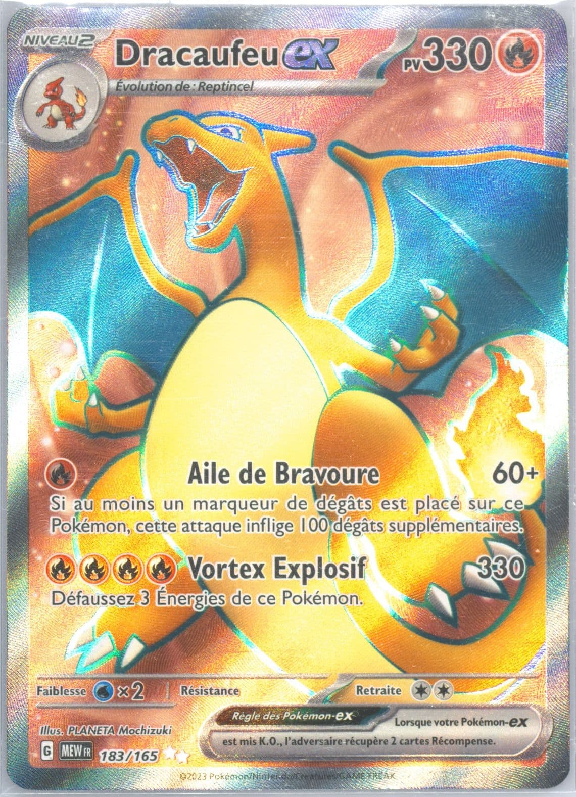Charizard EX Ultra Rare (183) 2023 Pokemon French Mew FR-151