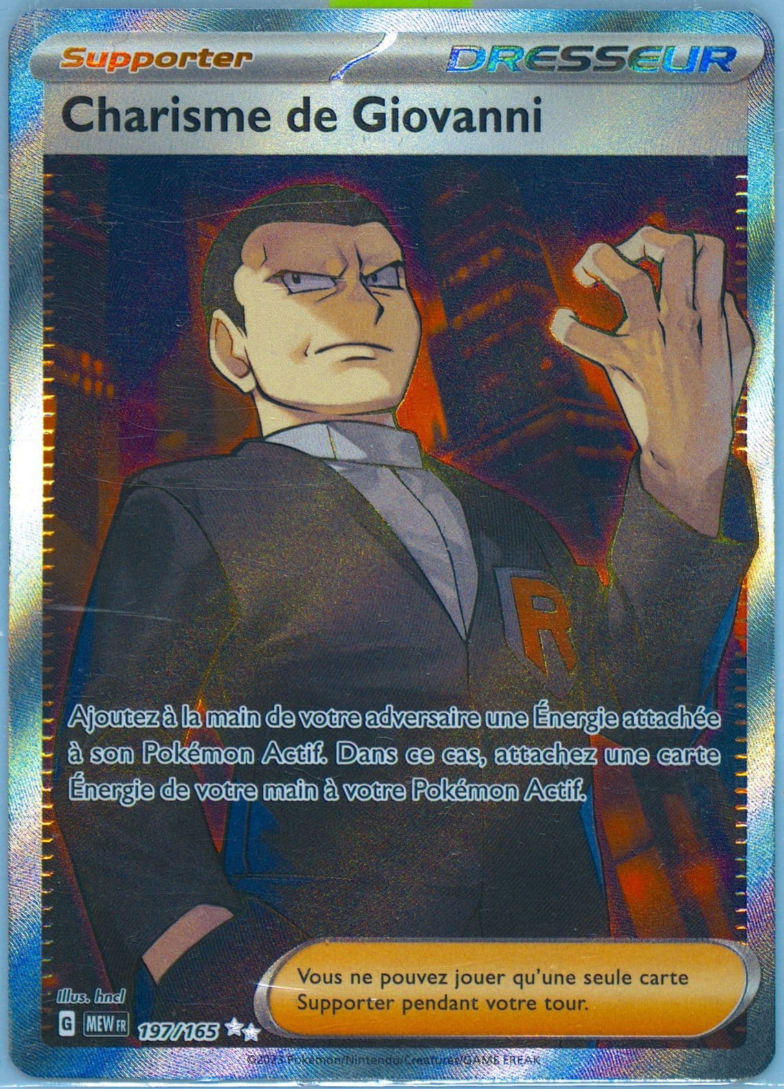 Giovanni's Charisma Ultra Rare (197) 2023 Pokemon French Mew FR-151