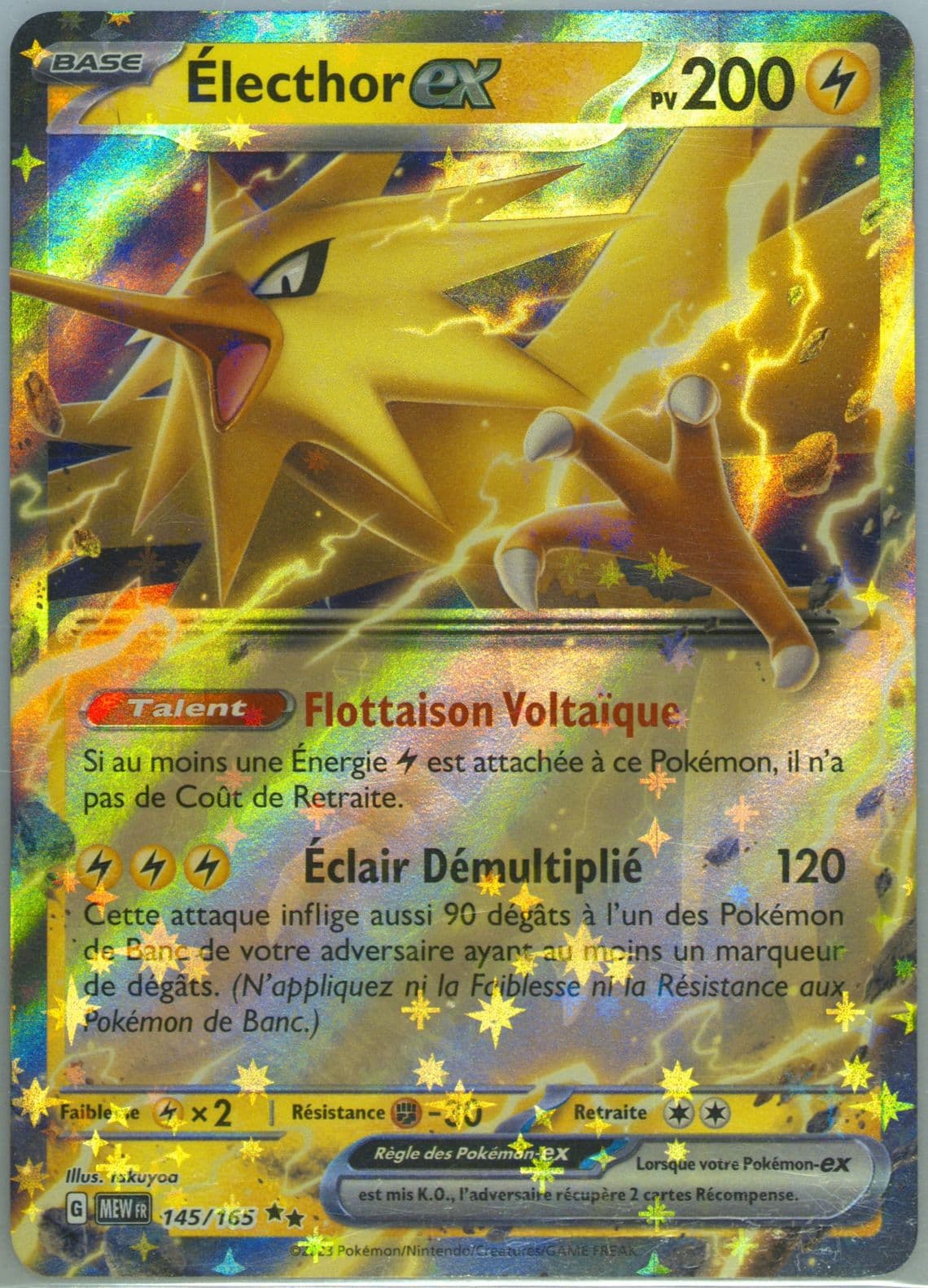 Zapdos EX (145) 2023 Pokemon French Mew FR-151