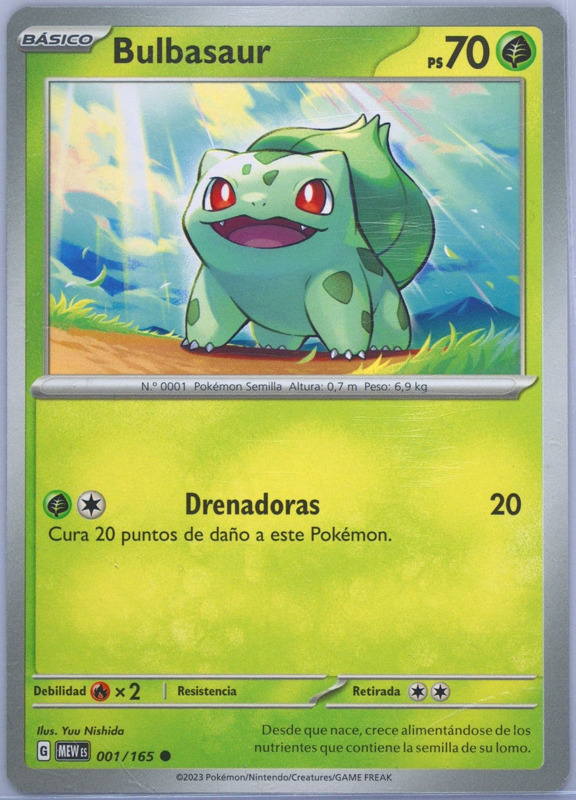 Bulbasaur (001) 2023 Pokemon Spanish Mew ES-151