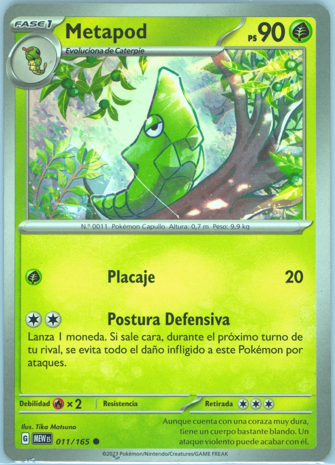 Metapod (011) 2023 Pokemon Spanish Mew ES-151