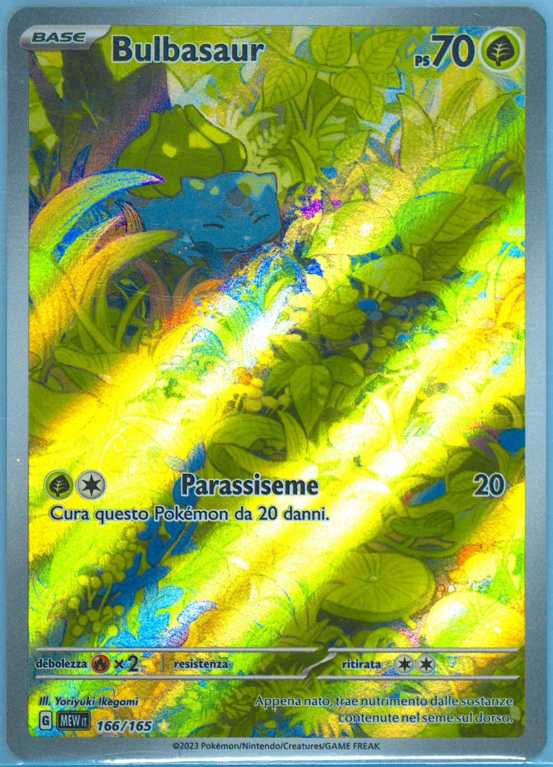 Bulbasaur Illustration Rare (166) 2023 Pokemon Italian Mew It-151