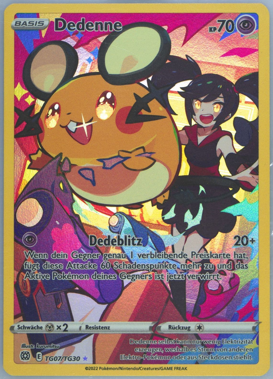 Full Art/Dedenne German (TG07) 2022 Pokemon Sword & Shield Brilliant Stars