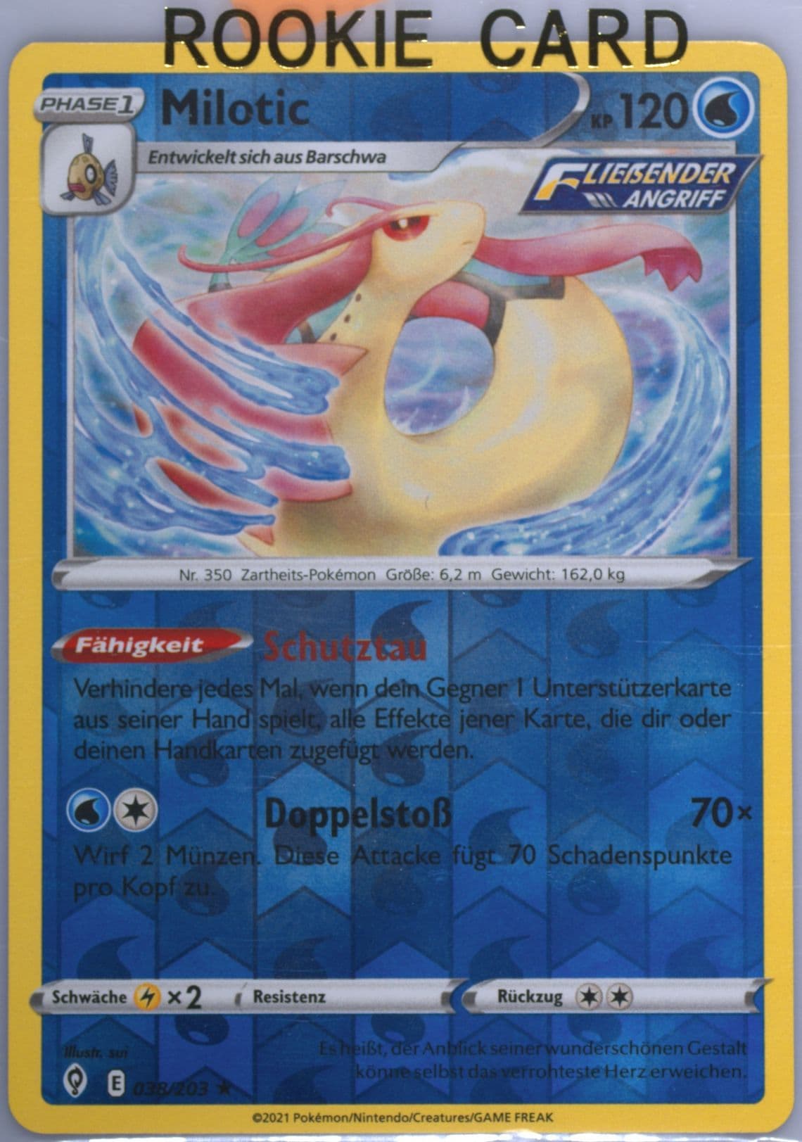Milotic-Reverse Foil German (038) 2021 Pokemon Sword & Shield Evolving Skies