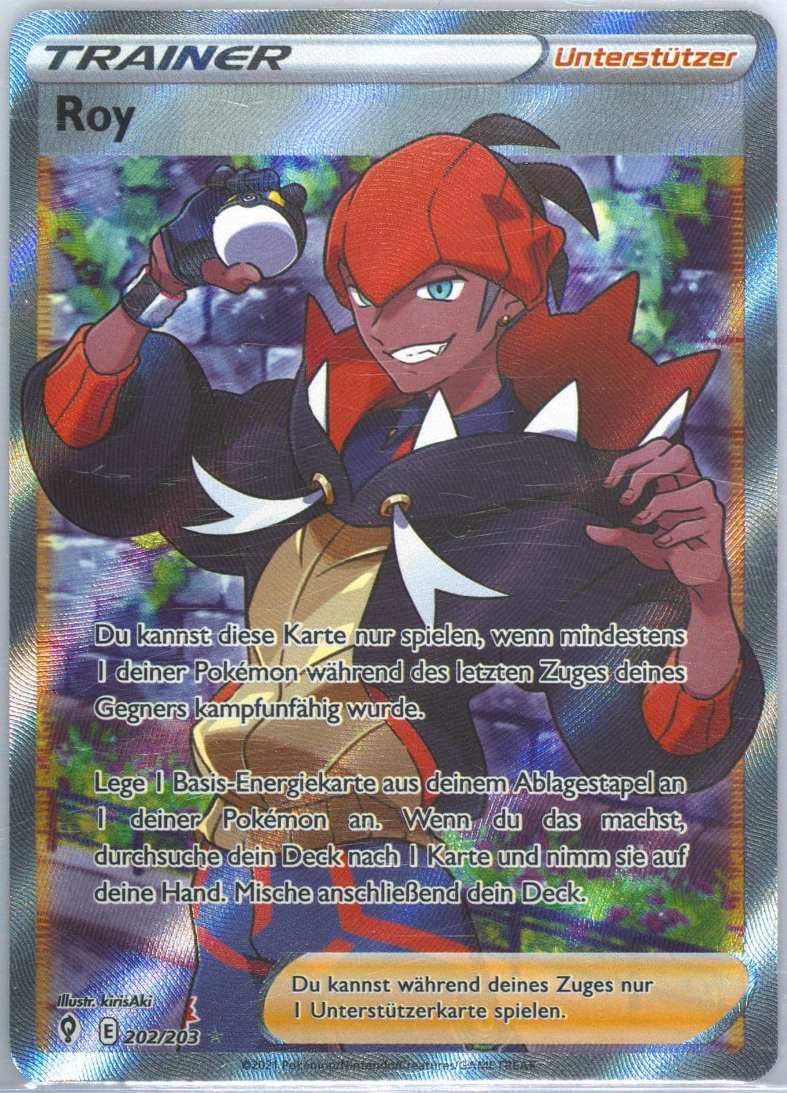 Full Art/Roy German (202) 2021 Pokemon Sword & Shield Evolving Skies