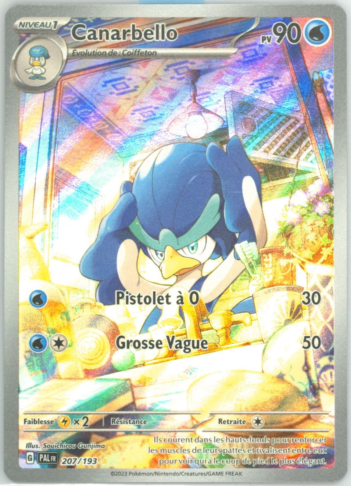 Quaxwell Illustration Rare (207) 2023 Pokemon French Pal FR-Paldea Evolved