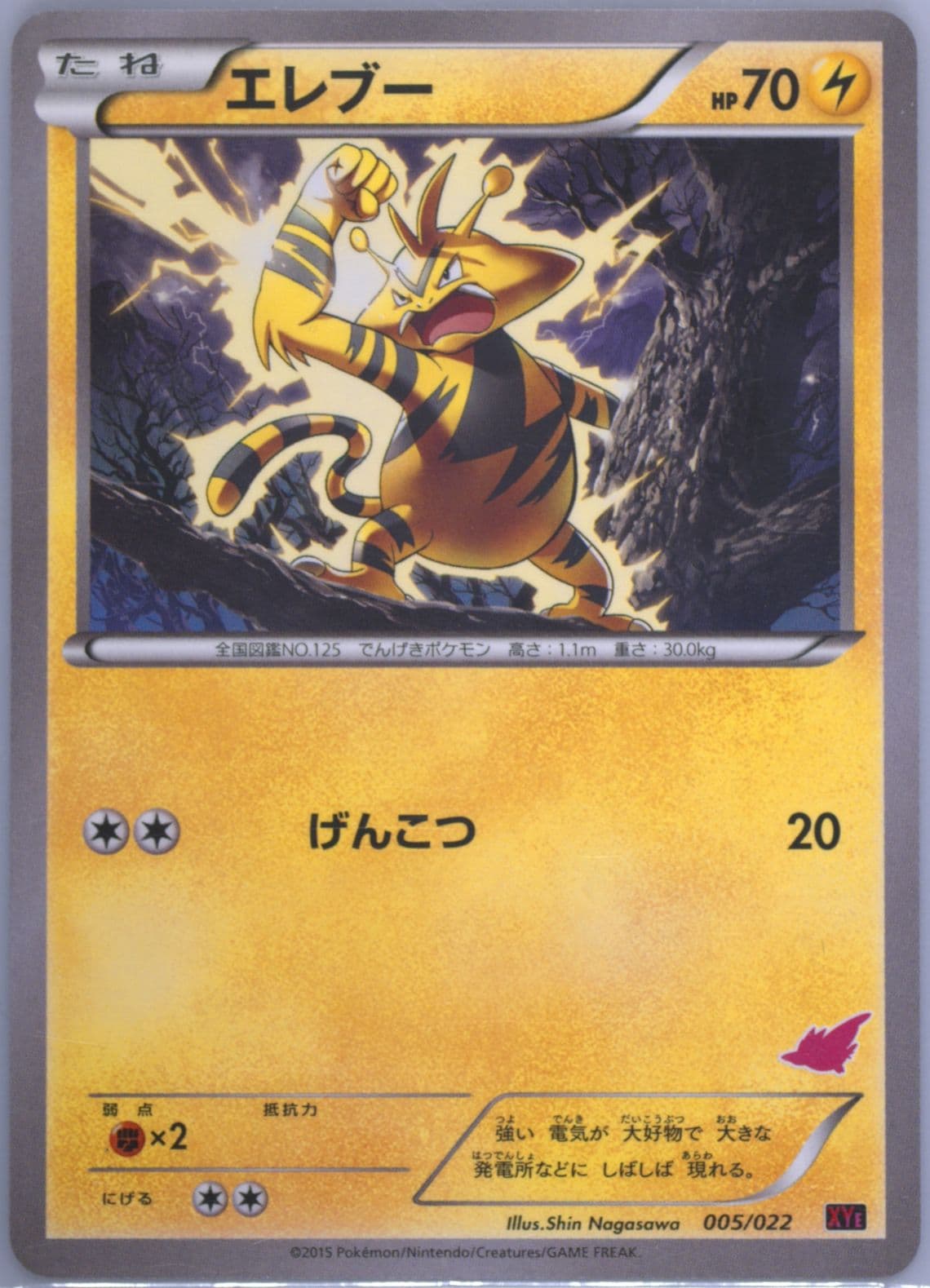 Electabuzz (005) 2015 Pokemon Japanese Emboar EX VS Togekiss EX Deck Kit