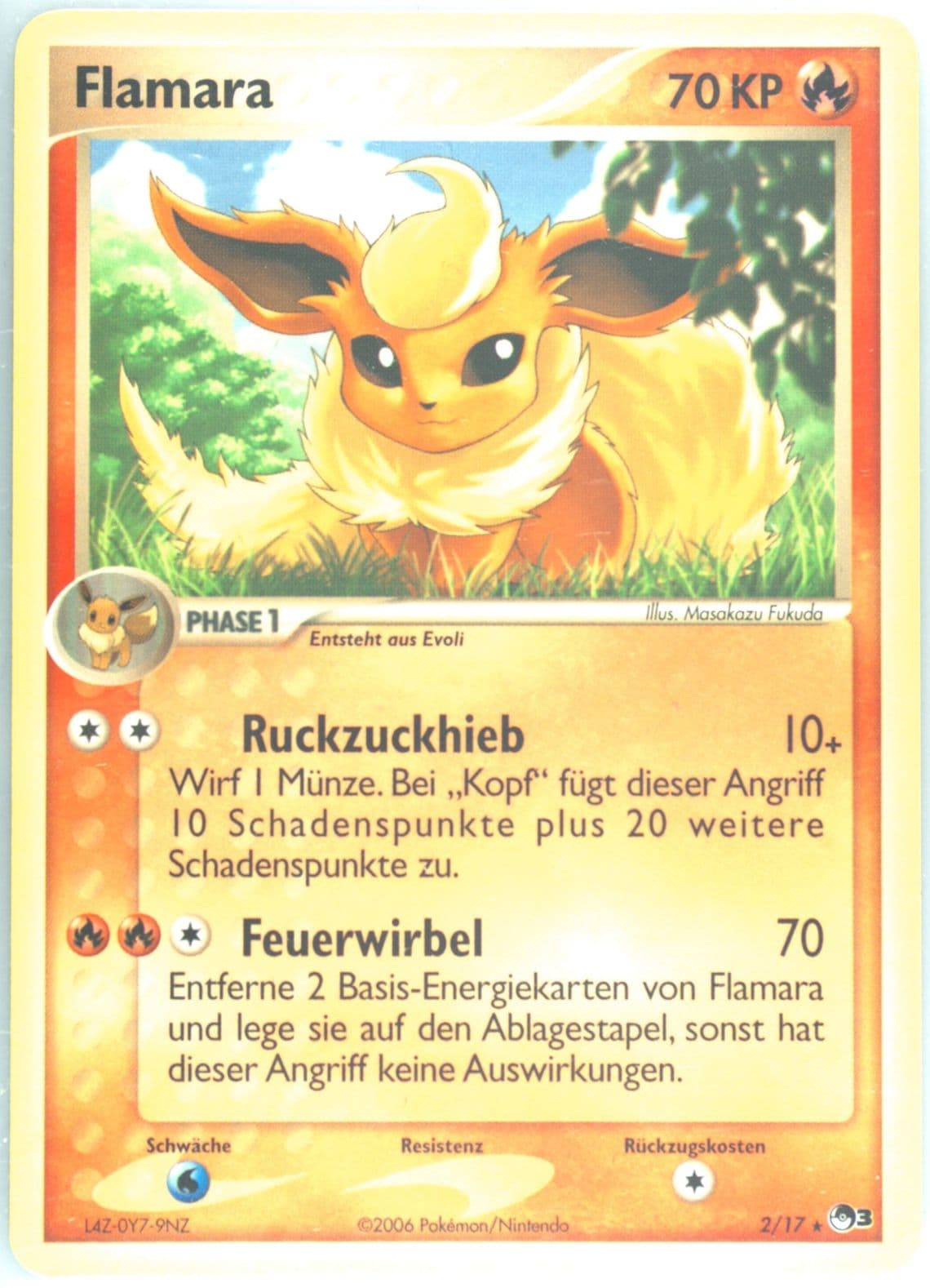 Flamara German (2) 2006 Pokemon Pop Series 3
